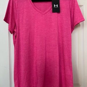 Under Armour Women's Pink V-Neck Top NWT size XL